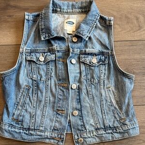 Old Navy Light Blue Denim Vest
